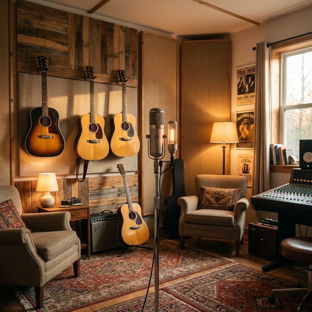 Professional punk music studio for mastering